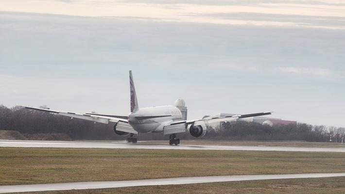 Qatar Airways beim Landen